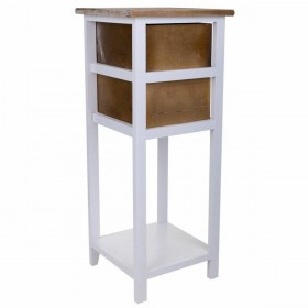 Comodino Alexandra House Living Bianco 30 x 73 x 30 cm