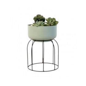 Vaso con supporto Vinthera Moa Verde Metallo 20 x 20 x 30 cm (6 Unità)