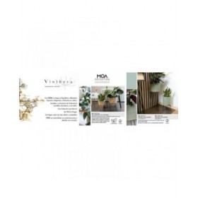 Vaso con supporto Vinthera Moa Verde Metallo 22 x 22 x 58 cm (4 Unità)