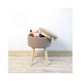 Sgabello con portaoggetti Vinthera Moa Legno 34 x 34 x 45 cm (2 Unità)