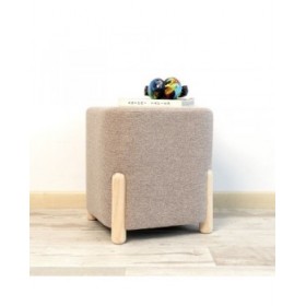Puff Vinthera Moa Marrone Legno 34 x 34 x 38 cm (2 Unità)