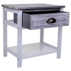 Comodino Alexandra House Living Bianco 29 x 42 x 40 cm
