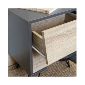 Comodino Vinthera Moa Marrone Grigio 40 x 49,5 x 30 cm