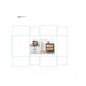 Comodino Vinthera Moa Marrone Grigio 40 x 49,5 x 30 cm