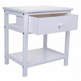 Comodino Alexandra House Living Bianco 29 x 42 x 40 cm