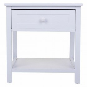 Comodino Alexandra House Living Bianco 29 x 42 x 40 cm