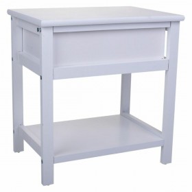 Comodino Alexandra House Living Bianco 29 x 42 x 40 cm