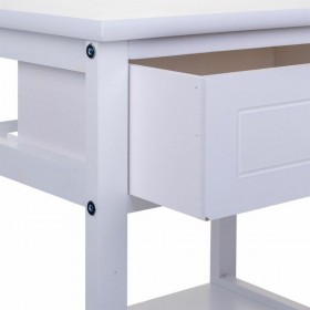 Comodino Alexandra House Living Bianco 29 x 42 x 40 cm