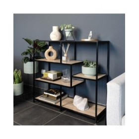 Tavolo aggiuntivo Vinthera Moa Nero Beige 100 x 90 x 34 cm