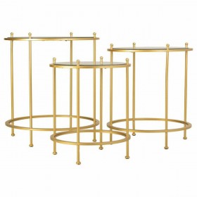 Set di 3 tavoli Alexandra House Living Oro 53 x 60 x 53 cm