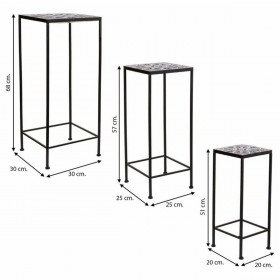 Supporto per Vaso Alexandra House Living Nero Ferro 30 x 68 x 30 cm