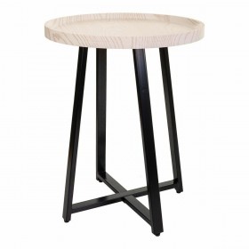 Tavolino da Caffè Alexandra House Living Bianco Ferro Legno MDF 45 x 57 x 45 cm
