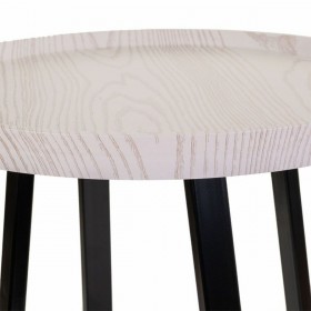 Tavolino da Caffè Alexandra House Living Bianco Ferro Legno MDF 45 x 57 x 45 cm