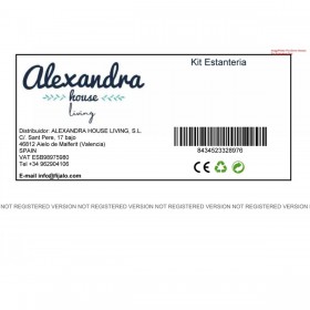 Scaffale Alexandra House Living Bianco Legno di paulownia Legno MDF 30 x 60 x 40 cm