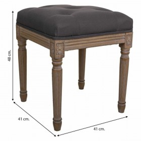 Panca Alexandra House Living Grigio Gomma Legno 41 x 48 x 41 cm