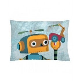 Fodera per cuscino Naturals Robots (50 x 30 cm)