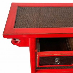 Console Alexandra House Living Rosso Legno Legno di olmo 35 x 80 x 85 cm