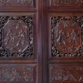 Armadio Alexandra House Living Marrone Legno Legno di olmo 40 x 160 x 95 cm Orientale 2 Mensole