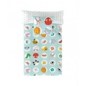 Copripiumino Lemon Ribbon Points Singolo 150 x 220 cm Reversibile