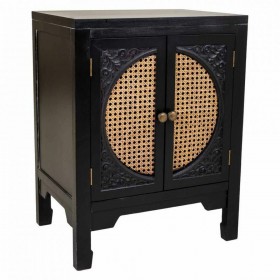 Comodino Alexandra House Living Nero 36 x 65 x 50 cm