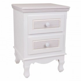 Comodino Alexandra House Living Bianco 33 x 53 x 37 cm