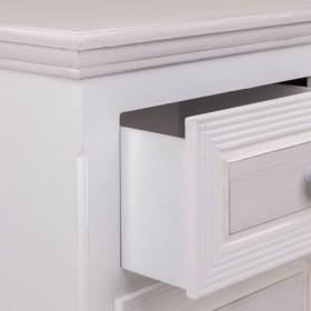 Comodino Alexandra House Living Bianco 33 x 53 x 37 cm