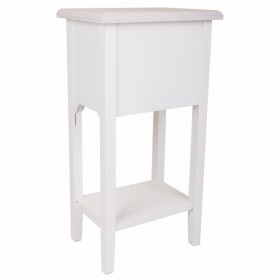 Comodino Alexandra House Living Bianco 26 x 69 x 37 cm