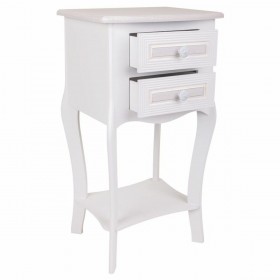 Comodino Alexandra House Living Bianco 31 x 71 x 38 cm