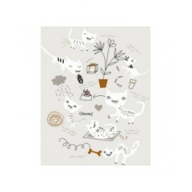 Set di Lenzuola Panzup Gatos 2 Singolo 160 x 270 cm
