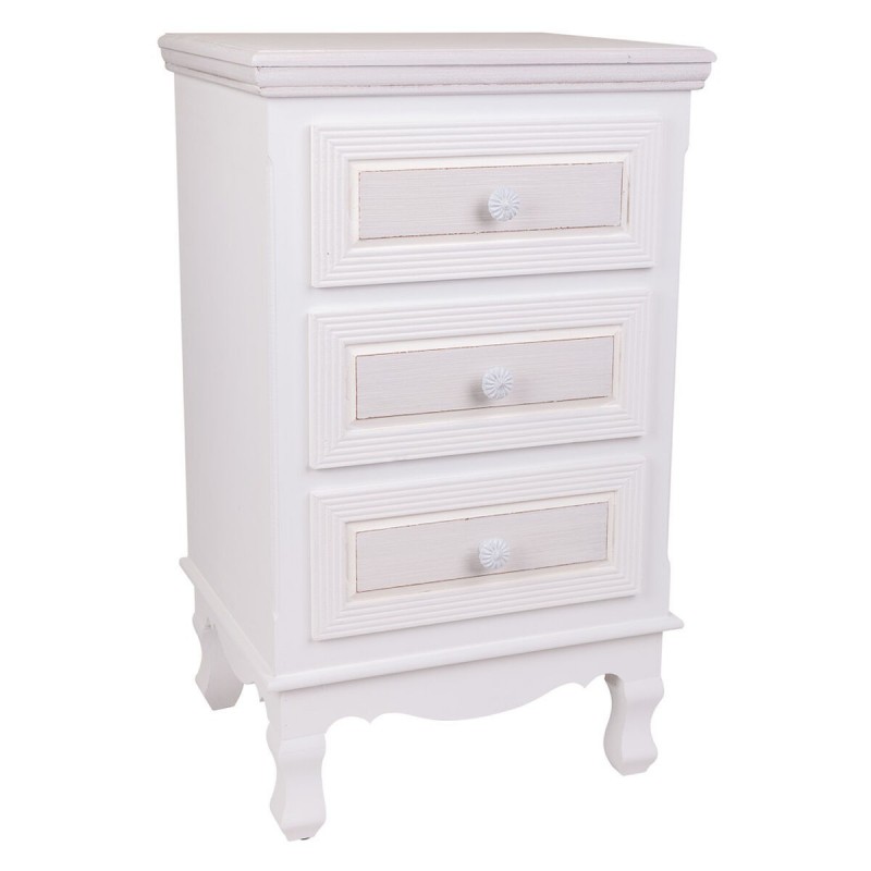Comodino Alexandra House Living Bianco 33 x 68 x 41 cm