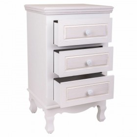 Comodino Alexandra House Living Bianco 33 x 68 x 41 cm