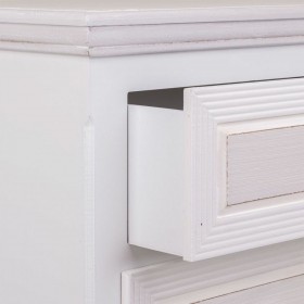 Comodino Alexandra House Living Bianco 33 x 68 x 41 cm