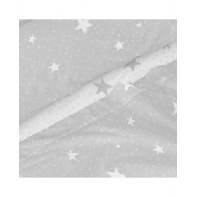 Set di Lenzuola HappyFriday Basic Kids Little star Grigio Singolo 2 Pezzi