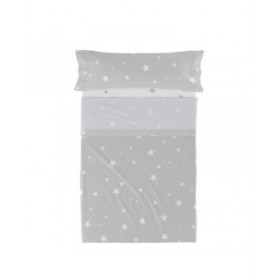 Set di Lenzuola HappyFriday Basic Kids Little star Grigio Singolo 180 x 270 cm 2 Pezzi