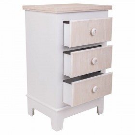 Comodino Alexandra House Living Bianco 30 x 64 x 40 cm
