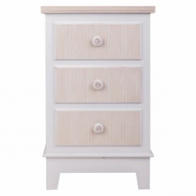 Comodino Alexandra House Living Bianco 30 x 64 x 40 cm