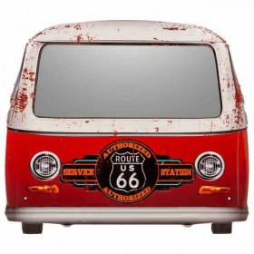 Specchio da parete Alexandra House Living Rosso Vetro Ferro 72 x 5 x 82 cm
