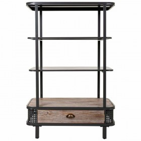 Scaffale Alexandra House Living Marrone Legno Metallo Ferro 121 x 40 x 80 cm