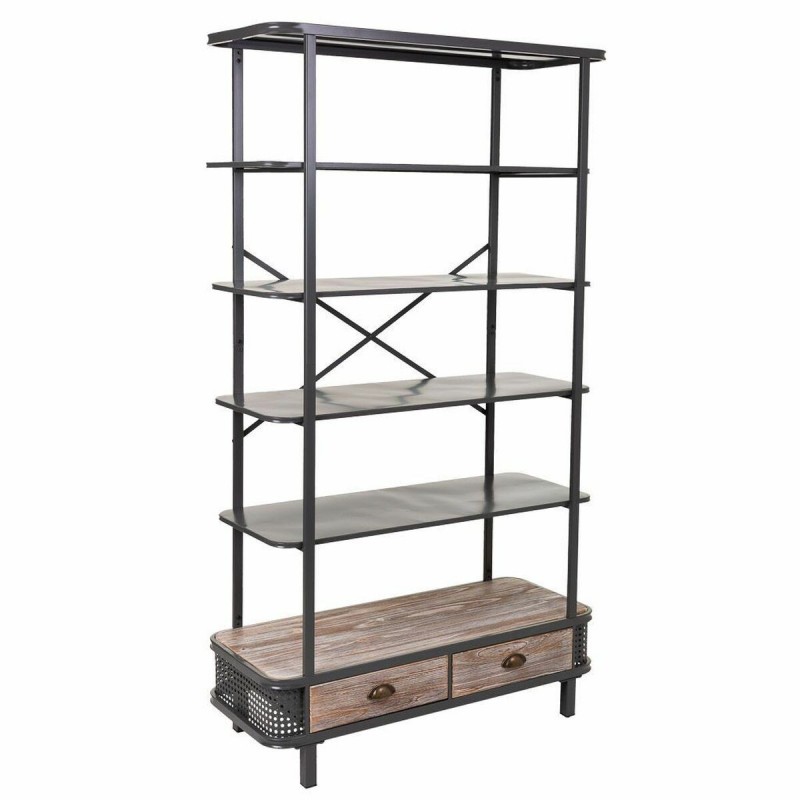Scaffale Alexandra House Living Grigio Ferro Legno di abete 40 x 181 x 100 cm