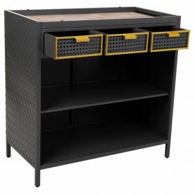 Credenza Alexandra House Living Grigio Ferro Legno di abete 40 x 79 x 80 cm