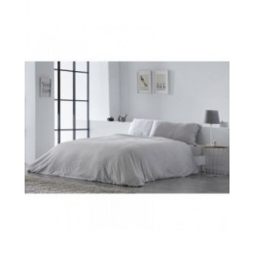 Copripiumino Naturals ELBA Grigio chiaro Ala francese (220 x 220 cm)