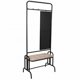 Ingresso Alexandra House Living Nero Ferro Legno di abete 45 x 181 x 77 cm