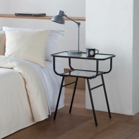Comodino Alexandra House Living Nero 35 x 65 x 60 cm