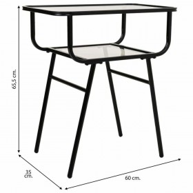 Comodino Alexandra House Living Nero 35 x 65 x 60 cm