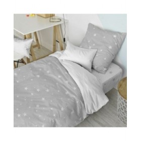 Set di copripiumino HappyFriday Basic Kids Grigio Singolo 2 Pezzi