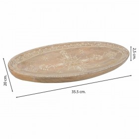Centrotavola Alexandra House Living Bianco Naturale Legno di mango 19 x 3 x 38 cm