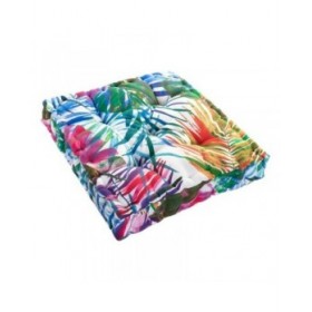 Cuscino DKD Home Decor 8424001666423 Oceano Poliestere Alluminio Multicolore Tropicale Foglia della pianta (43 x 43 x 7 cm)
