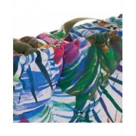 Cuscino DKD Home Decor 8424001666423 Oceano Poliestere Alluminio Multicolore Tropicale Foglia della pianta (43 x 43 x 7 cm)