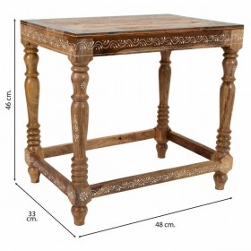 Tavolino da Caffè Alexandra House Living Multicolore Legno di mango 33 x 46 x 48 cm