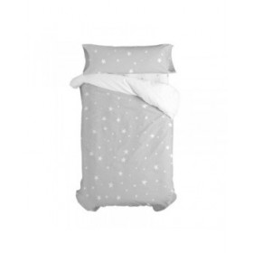 Set di copripiumino HappyFriday Basic Kids Grigio Singolo 2 Pezzi